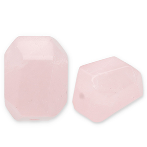 Perlen Naturstein Rosenquarz Light pink-white
