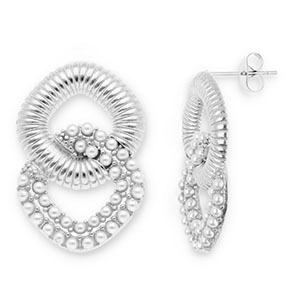 Stainless Steel - Rostfrei Stahl Ohrringe / Ohrstecker Silver-white