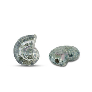 Perlen Griechische Keramik DQ Shell Sea green