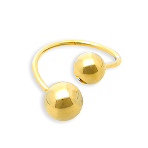 Stainless Steel - Rostfrei Stahl Ringe Spheres Gold
