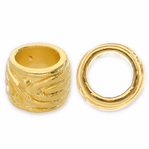 Perlen Metall DQ Tube Gold (Nickelfrei)