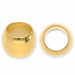 Perlen Metall DQ Tube Gold (Nickelfrei)