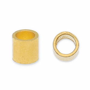 Zubeh&ouml;r Metall DQ Quetschperlen Tube Gold (Nickelfrei)