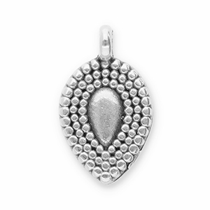 Anh&auml;nger Metall DQ Drop Antik silber (Nickelfrei)