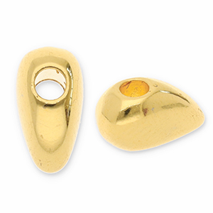 Perlen Metall DQ Half Heart Gold (Nickelfrei)