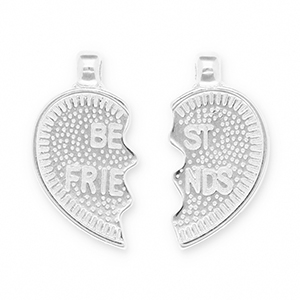 Anh&auml;nger Metall DQ "best friends" Antik silber (Nickelfrei)