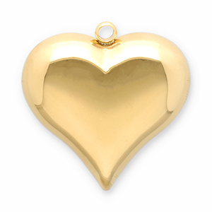 Anh&auml;nger aus Stainless Steel - Rostfreiem Stahl Heart Gold