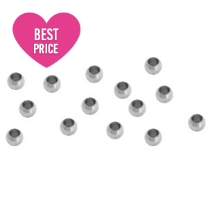 Zubeh&ouml;r aus Stainless Steel - Rostfreiem Stahl Quetschperlen 2mm Silber