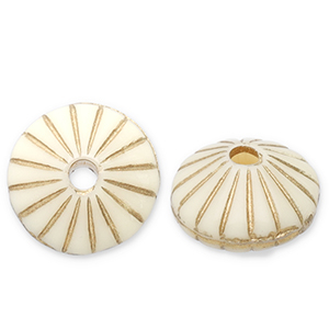 Perlen aus Acryl Spacer Off white-gold