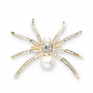 Broschen Spider Gold-crystal