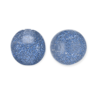 12 mm Perlen aus Acryl mit Glitzer Montana blue-silver