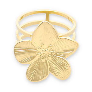 Stainless Steel - Rostfrei Stahl Schalringe Flower Gold