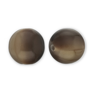 12 mm Perlen aus Acryl Greige-dark brown