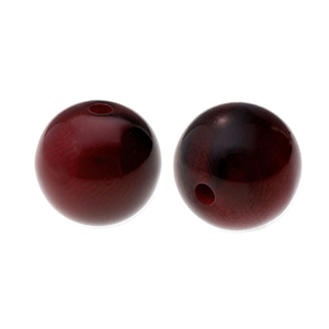 12 mm Perlen aus Acryl Aubergine red