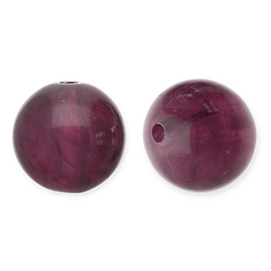 12 mm Perlen aus Acryl Round Aubergine 