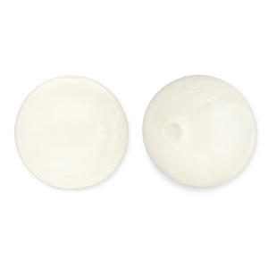 12 mm Perlen aus Acryl Round Off white-white