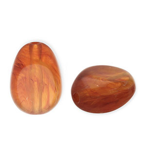 Perlen aus Acryl Egg-Shaped Orange brown
