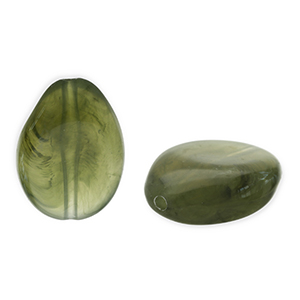 Perlen aus Acryl Drop Olive green