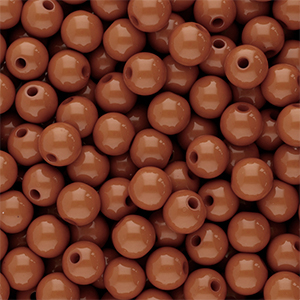 6 mm Perlen aus Acryl Shiny Dark cognac brown