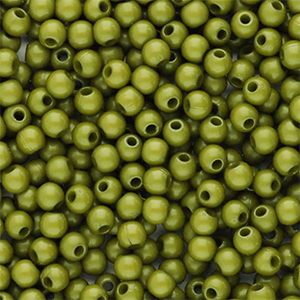 4 mm Perlen aus Acryl Shiny Olive green