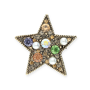 Broschen Star Gold-black-multicolour