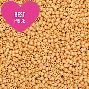 Rocailles Perlen Glas 8/0 (3mm) Peachy orange