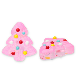 Glas Perlen Christmas Tree Neon pink-multicolour