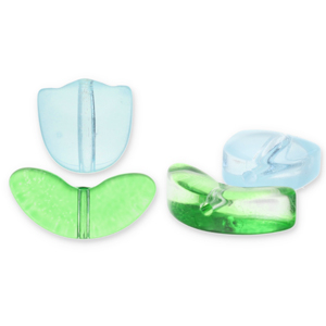 Glas Perlen Tulip Light blue-green