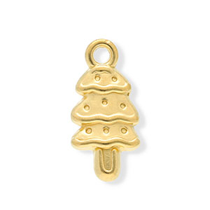 Anh&auml;nger aus Stainless Steel - Rostfreiem Stahl Christmas Tree Gold