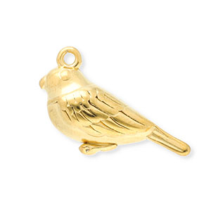 Anh&auml;nger aus Stainless Steel - Rostfreiem Stahl Bird Gold