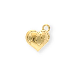 Anh&auml;nger aus Stainless Steel - Rostfreiem Stahl Heart with Silhouette Gold