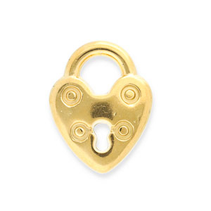 Anh&auml;nger aus Stainless Steel - Rostfreiem Stahl Clasp Heart Gold