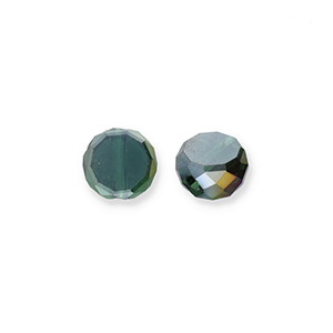 Facetten Top Glas Perlen Dark green-AB coating