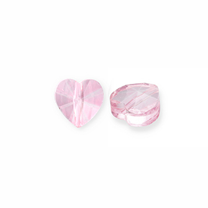 Facetten Perlen Fashion Heart Pink