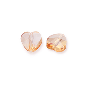 Facetten Perlen Fashion Heart Peachy beige-pearl shine coating