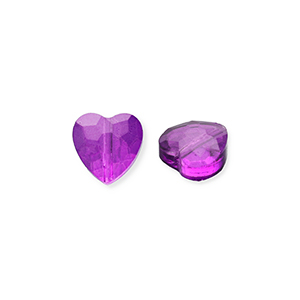 Facetten Perlen Fashion Heart Purple