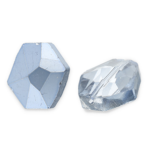 Facetten Perlen Fashion Hexagon Blue-pearl shine coating