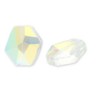 Facetten Perlen Fashion Hexagon Transparent-AB coating