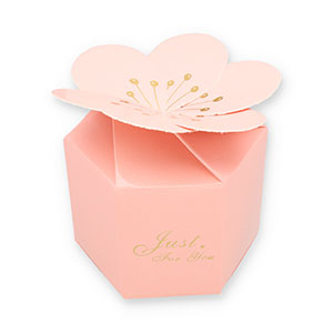 (Geschenk-)Box f&uuml;r Schmuck Flower "Just for you" Light pink-gold