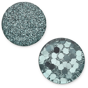 7 mm flach Polaris Elements Cabochon Helios Petrol green
