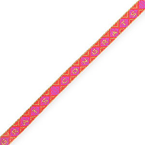 BY31&reg; Schmucktextband "Congrats" Neon pink-magenta pink-gold