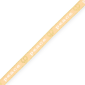 BY31&reg; Schmucktextband "Peace" Vanilla yellow-white-gold
