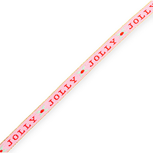 BY31&reg; Schmucktextband "Jolly" Light pink-red-mint green-gold