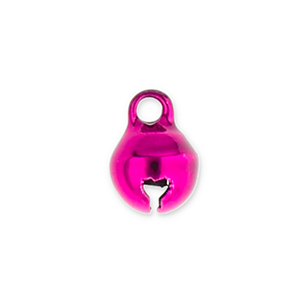 Anh&auml;nger Metall Gl&ouml;ckchen 6mm Fuchsia