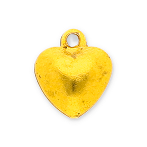 Anh&auml;nger Metall Gl&ouml;ckchen Heart Gold