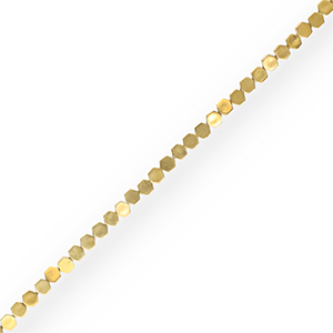 Perlen aus H&auml;matit Hexagon Gold
