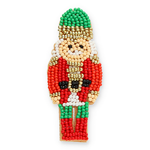 Broschen Nutcracker Beige-red-gold-green
