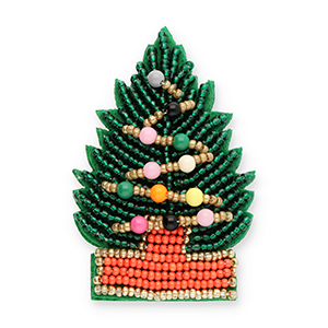 Broschen Christmas Tree Green-orange