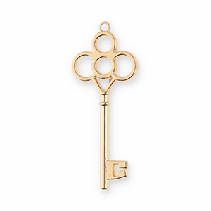 Anh&auml;nger Metall Key Gold
