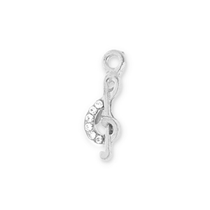 Anh&auml;nger Metall Musical Note Silver-transparent